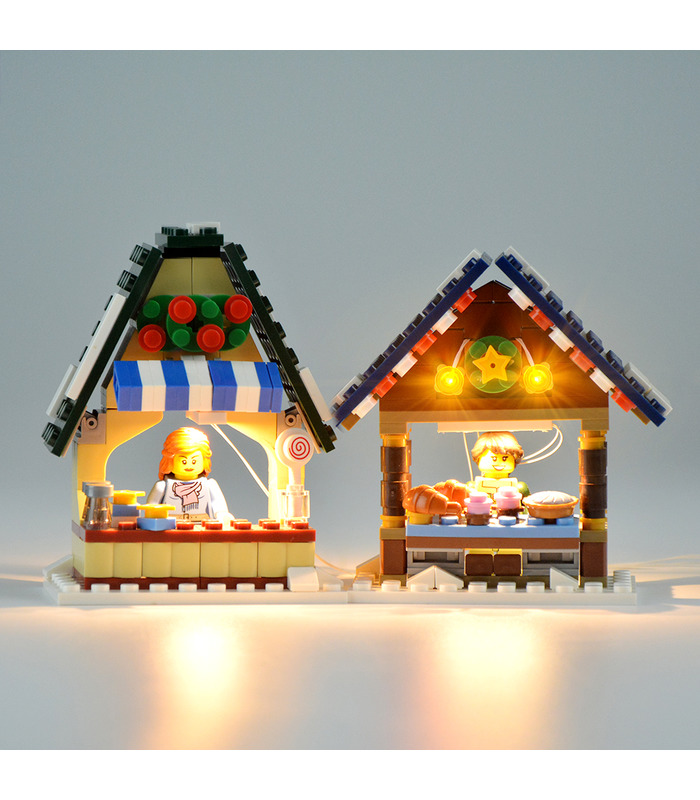Kit de luces De Navidad de Invierno del Mercado de la Aldea Set de Iluminación LED 10235