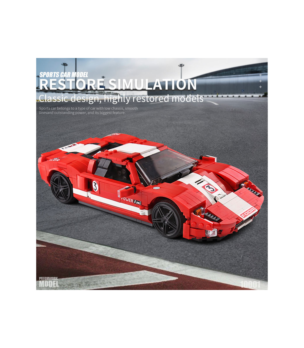 10001 The Red GT Super Racing Car ab 8 Jahre Versand aus DE Mould King  Modell 