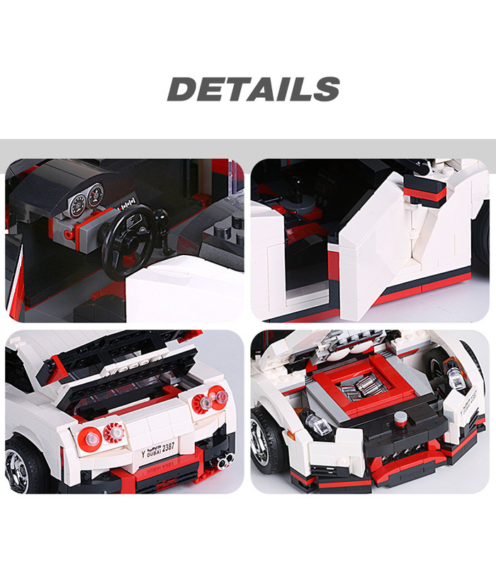 MOULD KING 13104 Nismo Nissan GTR R35 Creative Idea Building Blocks Toy Set