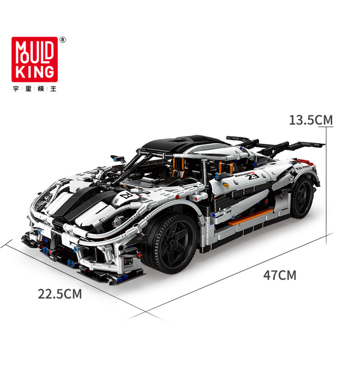 MOULD KING 13120 Koenigsegged Sports Racing White Car Building Blocks Toy Set