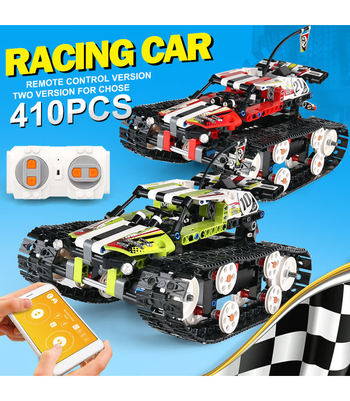 MOULD KING 13032 Mini Tank RC Track Stunt Car Juego de juguetes de bloques de construcción azul