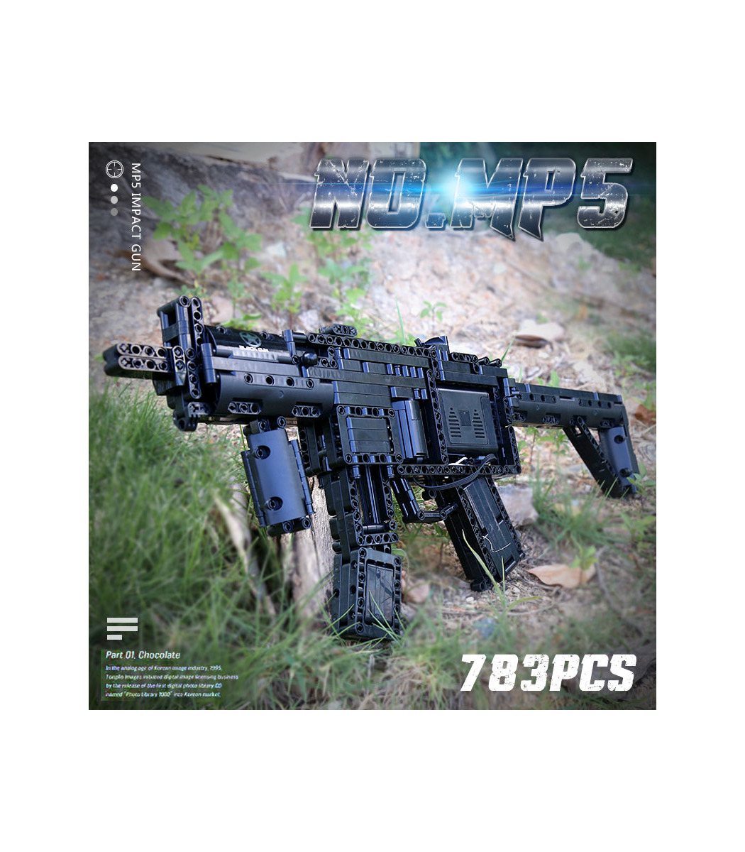 Mitraillette MP5 jouet avec projecteur et sons 358771 couleur Noir 62x23 cm