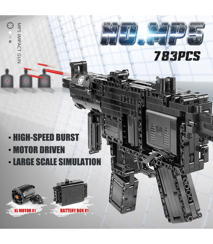 MOLD KING 14001 MP5 Maschinenpistolen-Bausteine Spielzeugset