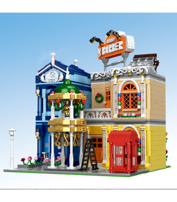 MOLD KING 16031 Friseurladen in der Stadt Novatown Building Blocks Toy Set