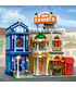 MOULD KING 16031 Barber Shop In Town Novatown Building Blocks Toy Set