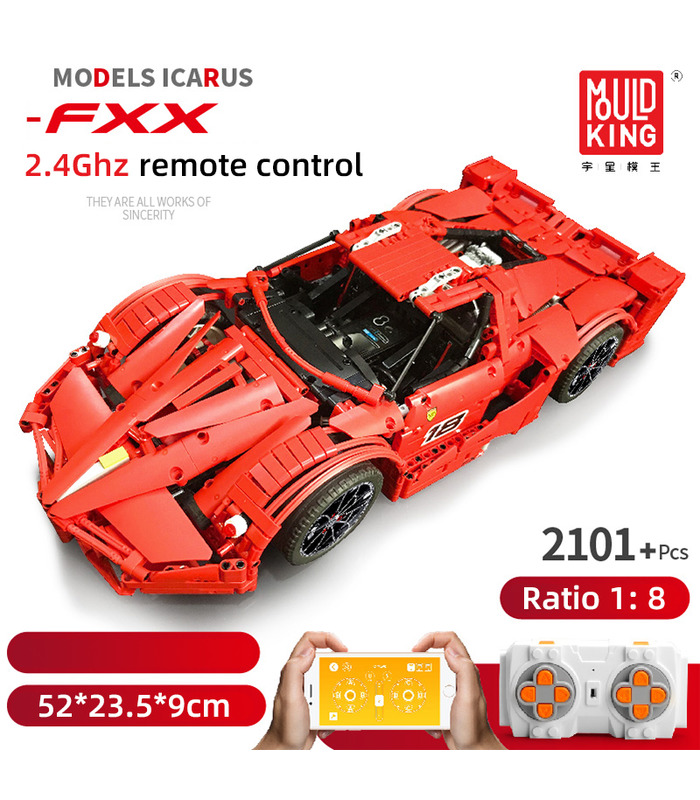 MOLD KING 13085 Modelle FXX Supercar Fernbedienung Bausteine Spielzeugset