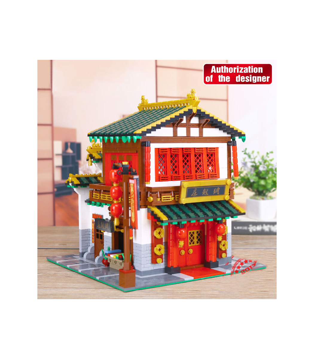 XingBao 01001 China Classical Architecture Silk Satin Store Blocks Building Toy 