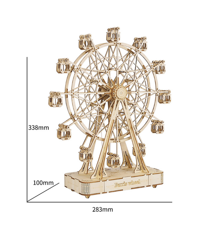 ROKR 3D Puzzle 3D Ferris Wheel Wooden Building Toy Kit