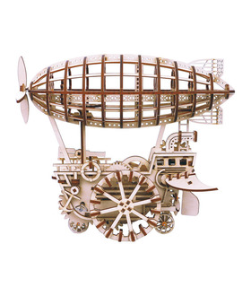 ROKR 3D 퍼즐 이동식 비행선 목조 건물 장난감 키트