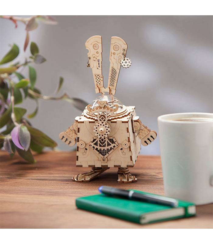 ROKR 3D Puzzle Steampunk Rabbit Wooden Building Toy Kit