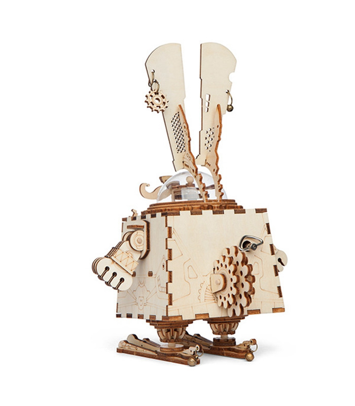 ROKR 3D Puzzle Steampunk Rabbit Wooden Building Toy Kit