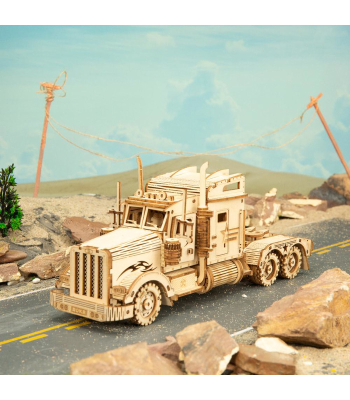 ROKR 3D Puzzle America Heavy Truck Wooden Building Toy Kit