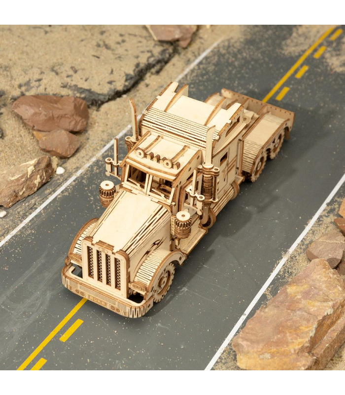 ROKR 3D Puzzle America Heavy Truck Wooden Building Toy Kit