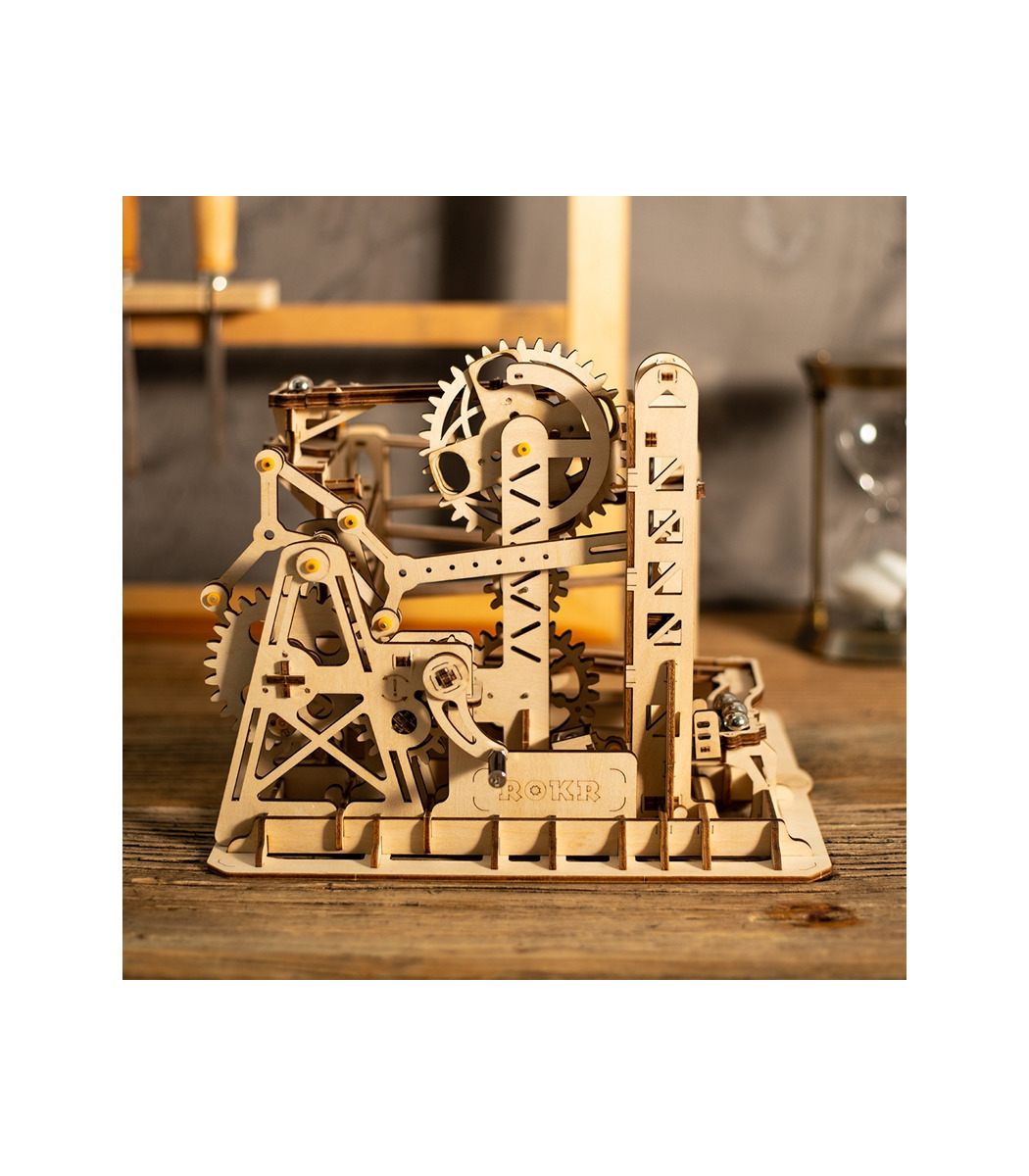 ROKR Marmor Achterbahn 3D Puzzle DIY Holz Laserschneiden Spielzeug für Kinder 