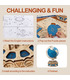 ROKR de Puzzle en 3D en rotation 3D Globe Bâtiment en Bois Kit de Jouets