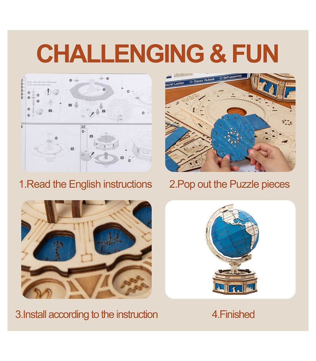 Puzzle 3D de Pingüino Madera Construir Juguete Educativo Niños a1486 