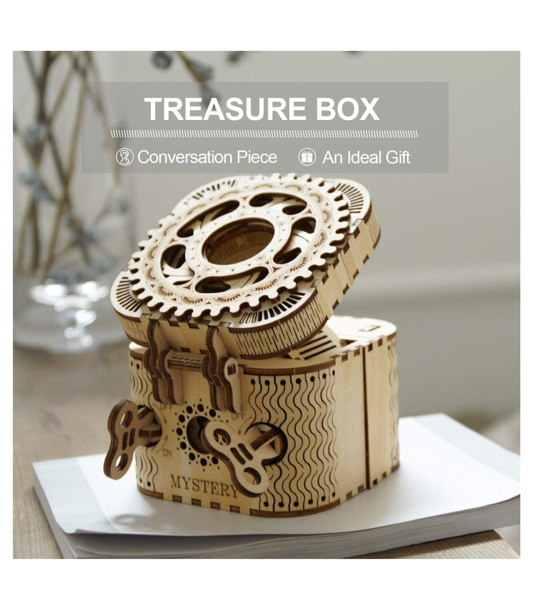 Puzzle 3D mystery Box Model Building Kits for Adults Wooden Model