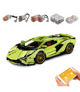 MOLDE REY 13057D Lamborghini Sian FKP 37 Verde Motor de Edición Remota de Control de la Construcción