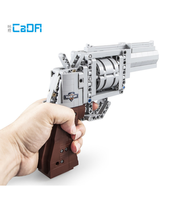 CaDA C81011 Revólver, Pistola de Bloques de Construcción de Juguete Set