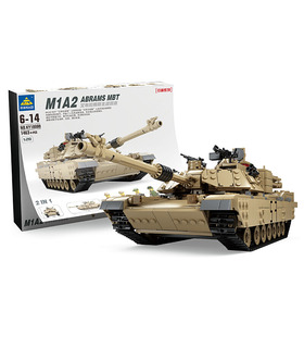 KAZI M1A2 Abrams Tank Hummer 2-in-1 Military Building Blocks Toy Set