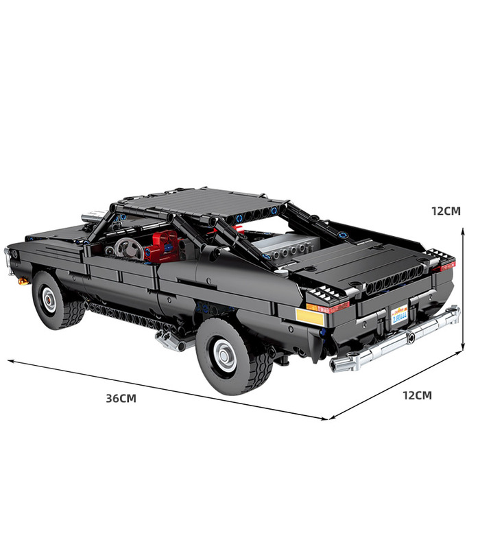 MOLD KING 13081 궁극의 근육 자동차 닷지 충전기 원격 제어 빌딩 블록 장난감 세트