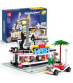 MOLD KING 16002 Gitarrenladen Nova Town mit LED-Leuchten Bausteine Spielzeugset