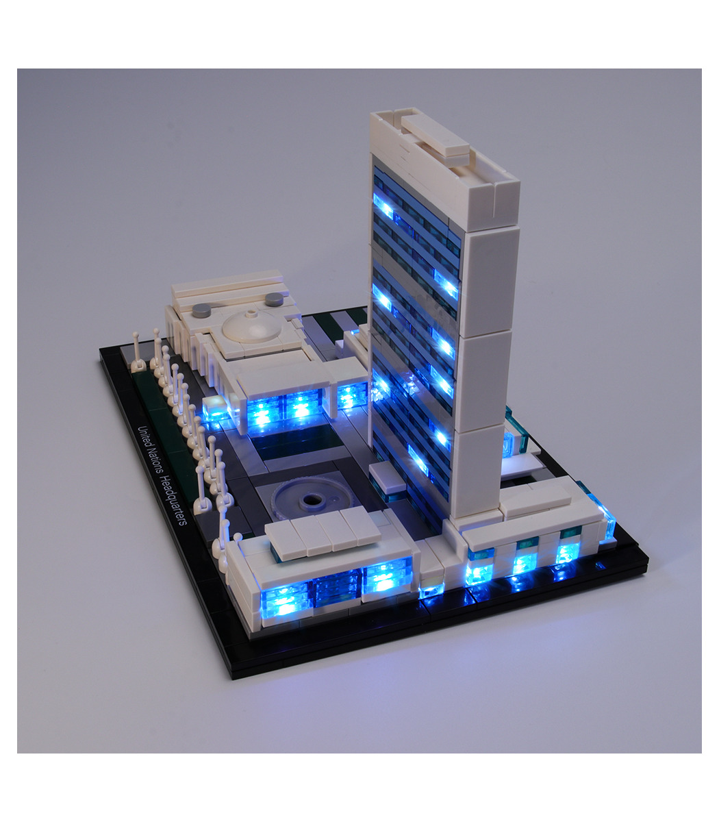 Details about   LED Light Kit For Architecture United Nations Headquarters LEGOs 21018 Light Set