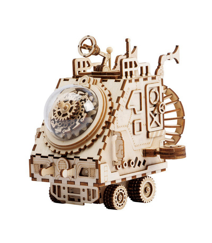 ROKR 3D Puzzle Raumfahrzeug Spieluhr Holzbau Spielzeugset