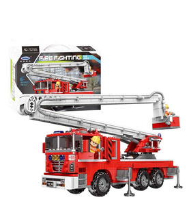 XINGBAO 03028 Fire Fighting Elevating Fire Truck Building Bricks Toy Set