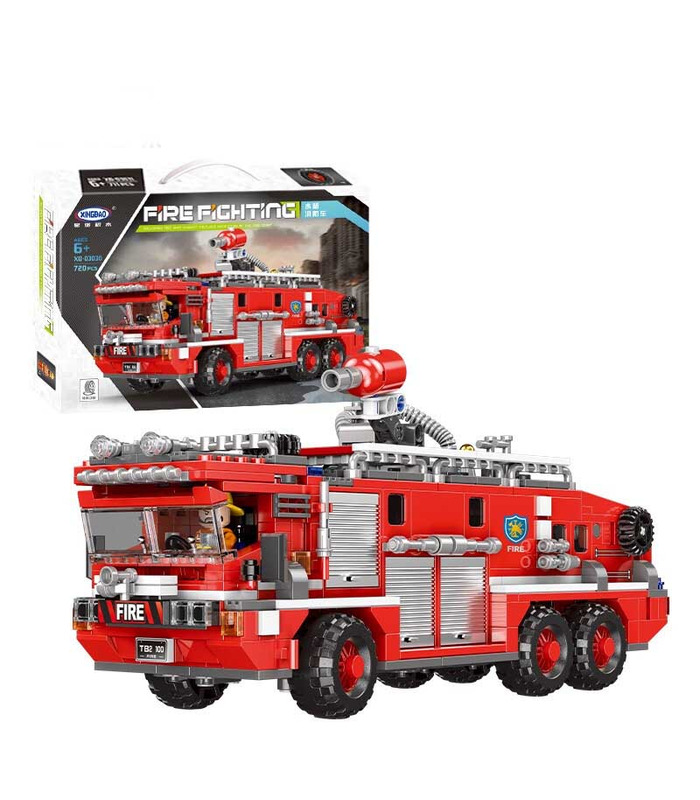 XINGBAO 03030 de Lutte contre l'Incendie Réservoir d'Eau d'Incendie de Camion de Briques de Construction Jouet Jeu