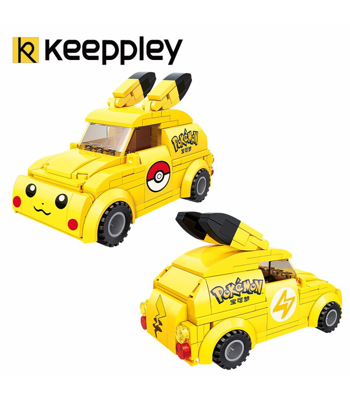 Keeppley Pokemon K20205 Pikachu Minicar Qman Blocs De Construction Jouets Jeu