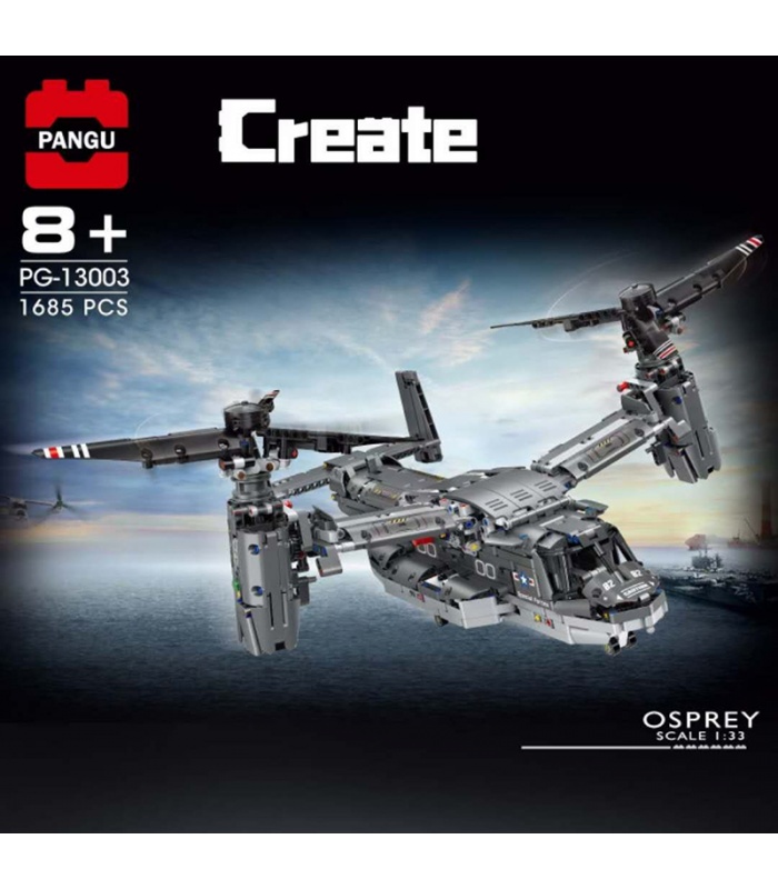 PANGU PG-13003 Bell Boeing V-22 Osprey Building Bricks Toy Set