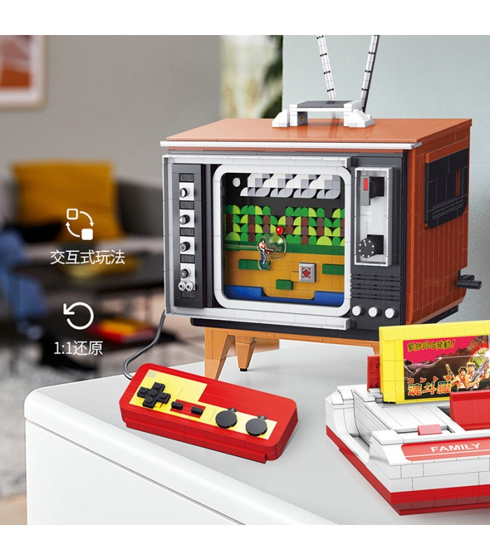 スーパー18k K129に堅調にテレビゲームコンソールビルレンガ玩具セット