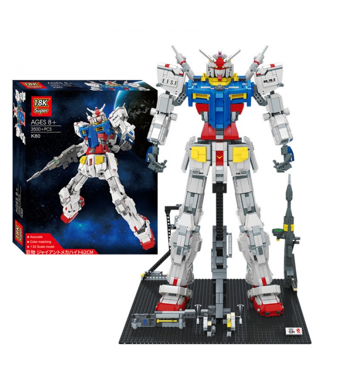 Super 18k Gundam 1:60 RX 78-2 Bausteine Spielzeugset 3500 Stück