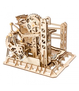 ROKR de Puzzle en 3D Ascenseur Coaster Magie Créatrice le Marbre Jeu de lancer de Bâtiment en Bois Kit de Jouets