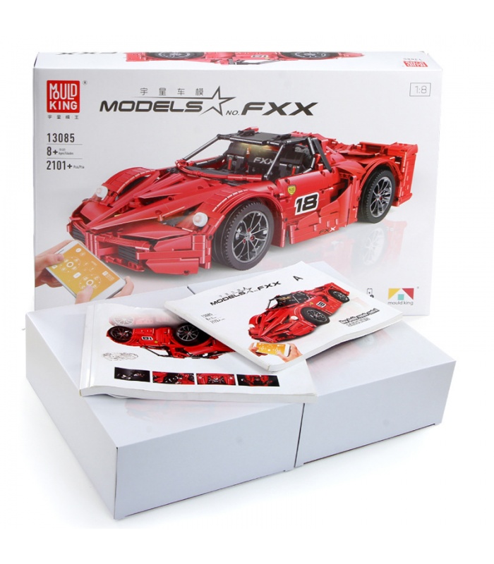 MOULD KING 13085 Models FXX Supercar Remote Control Building Blocks Toy Set