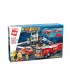 ENLIGHTEN 2810 Double Fire Truck Attack Building Blocks Toy Set