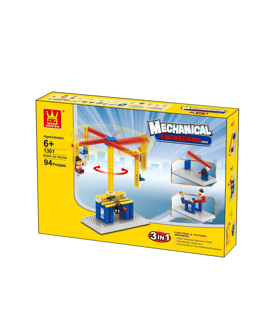 juguete de bloques de construcción de carrusel 