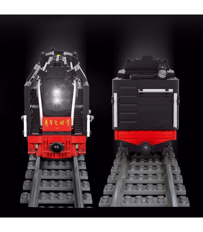 MOULD KING 12003 QJ Steam Locomotives Remote Control Building Blocks Toy Set