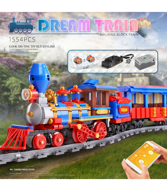 MOULD KING 12004 MKingLand Dream Train Remote Control Building Blocks Toy Set