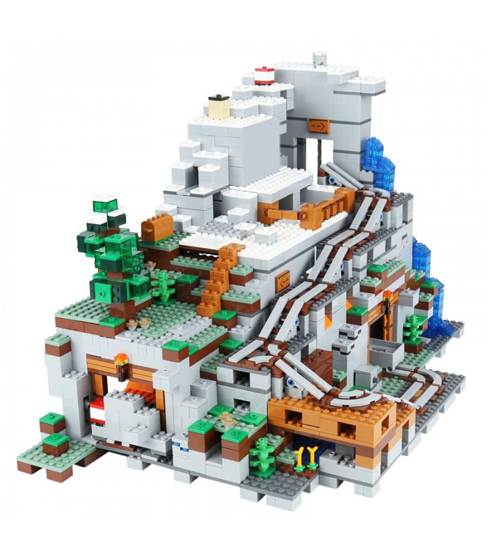 Benutzerdefiniertes Minecraft The Mountain Cave-kompatibles Bausteine-Spielzeugset 2932 Teile