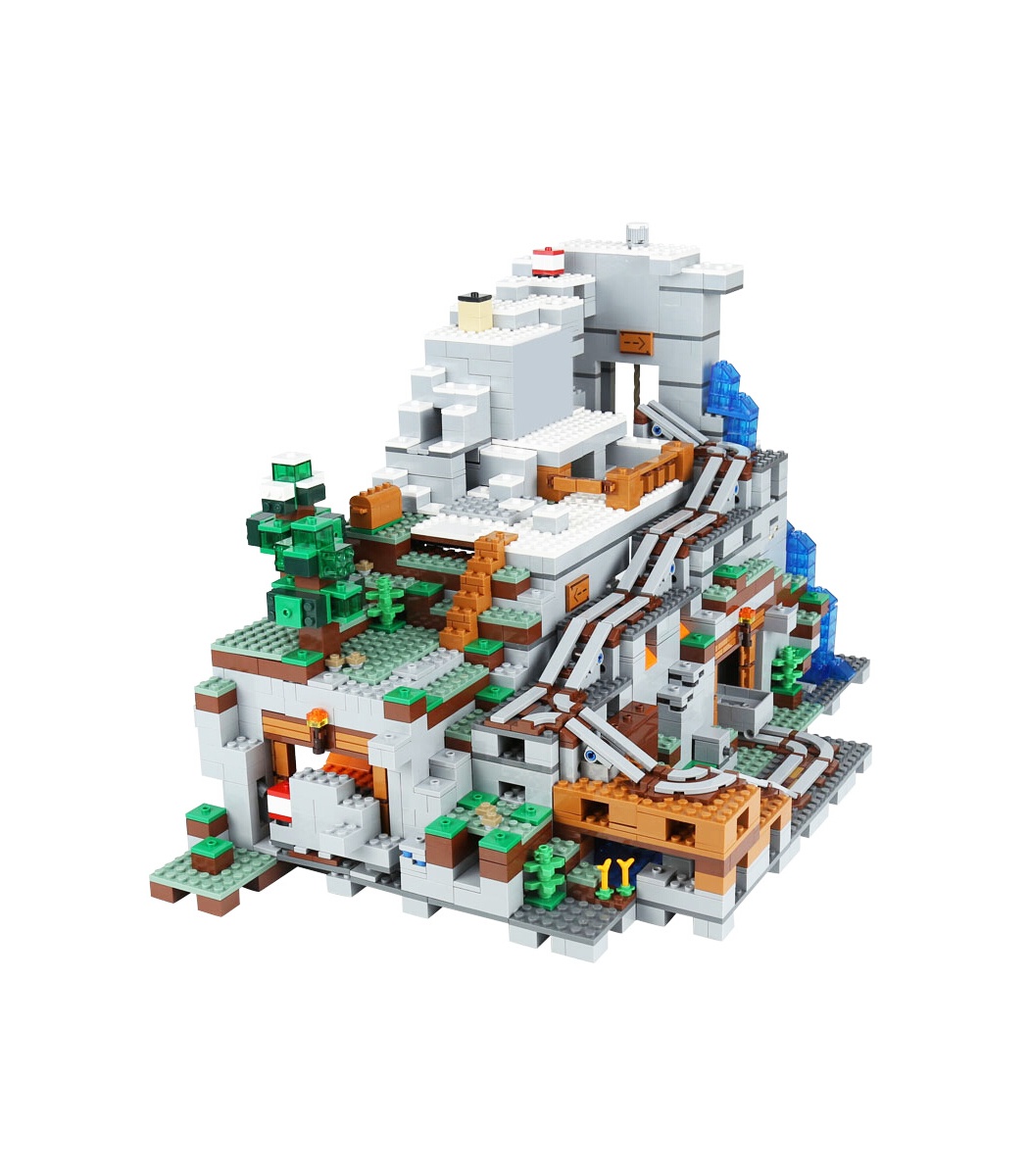 Benutzerdefiniertes Minecraft The Mountain Cave-kompatibles Bausteine-Spielzeugset 2932 Teile