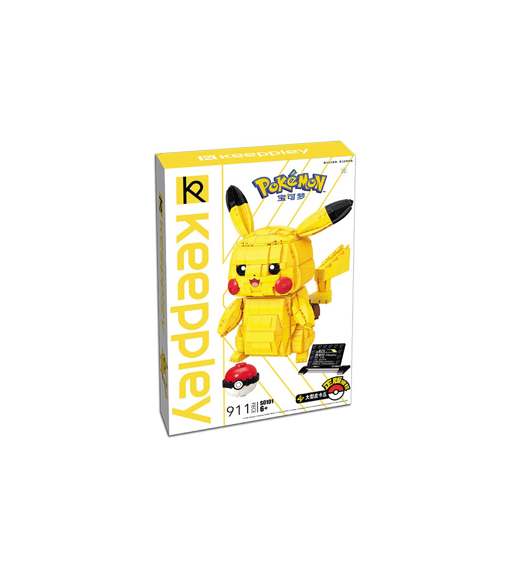 Keeppley Pokemon S0101 Pikachu 대형 Qman 빌딩 블록 장난감 세트