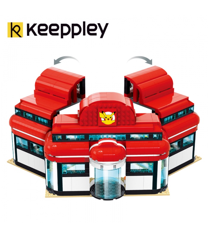 Keeppley Pokemon K20212 Pikachu Pokemon Center Qman 빌딩 블록 장난감 세트