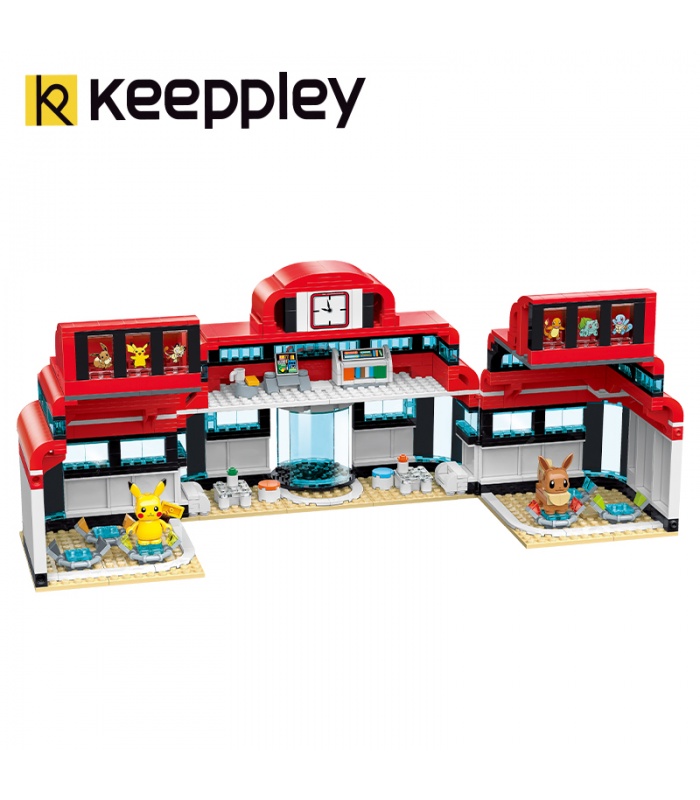 Keeppley Pokemon K20212 Pikachu Pokemon Center Qman Bausteine Spielzeugset