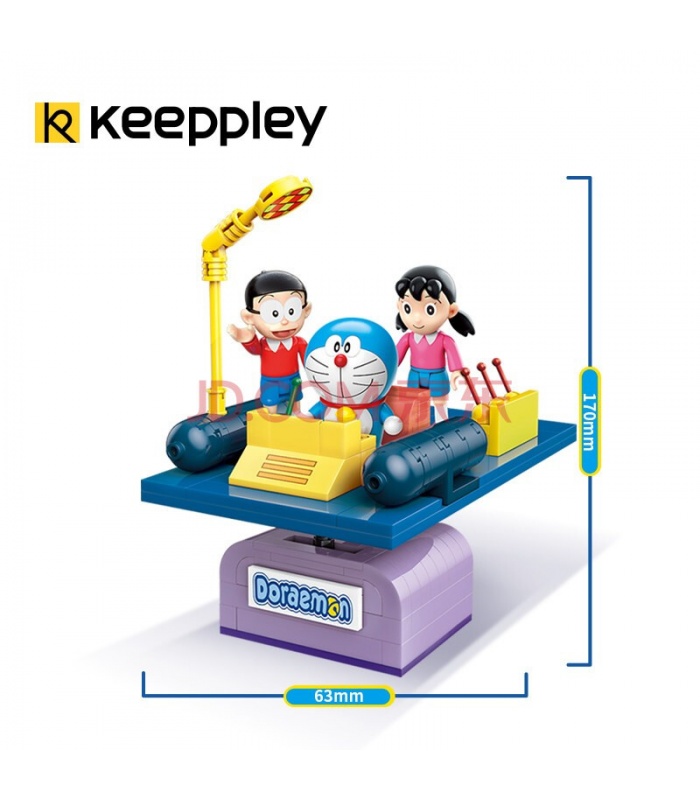 Keeppley K20401 Doraemon Time Machine QMAN Blocs de construction Ensemble de jouets