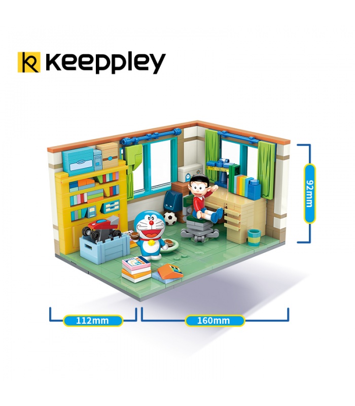 Keeppley K20402 Doraemon Nobita Nobis Zimmer QMAN Bausteine Spielzeugset