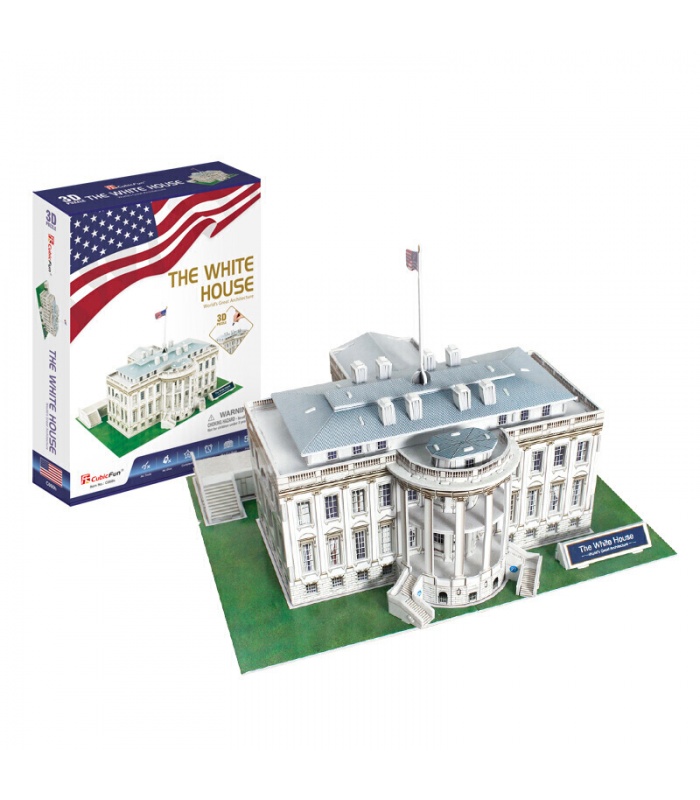 Rompecabezas 3D Cubicfun Americano de la Casa Blanca C060h la Construcción de modelos de Kits de