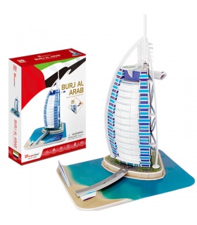 Rompecabezas 3D Cubicfun Dubai Burj Al Arab C065h la Construcción de modelos de Kits de