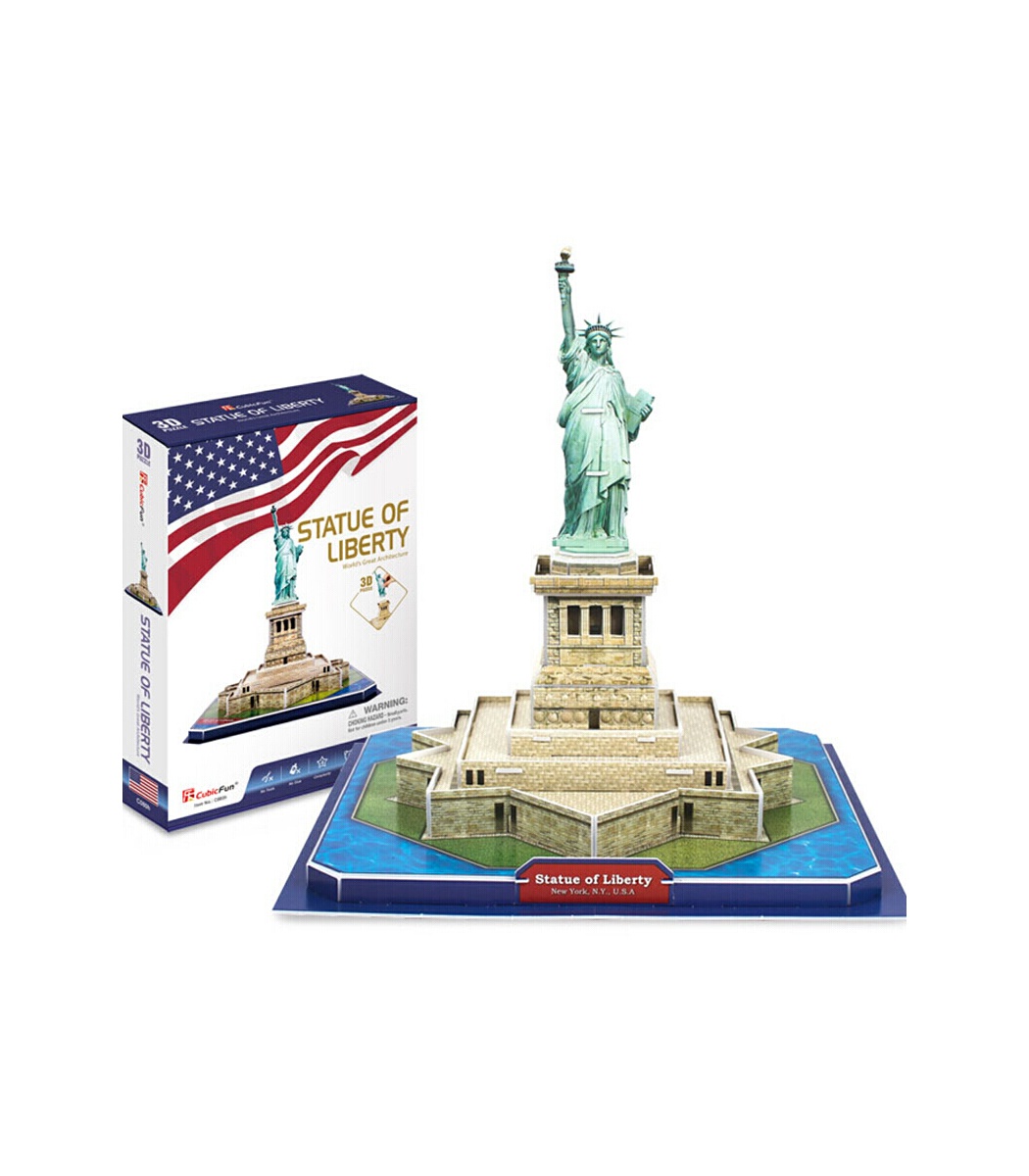 CubicFun 3D Puzzle The Louvre L517h With LED Lights Model Building Kits 